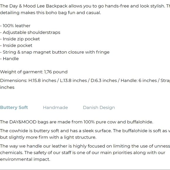 DAY & MOOD  - Lee Crossbody leather backpack - Impeccable condition - LUXURY - Picture 4 of 6